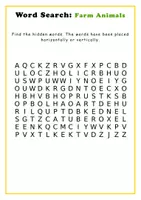 Vorschau - Poster - English farm animals search word - Deckblatt