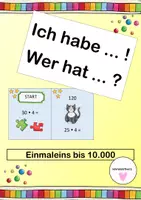 Vorschau - Unterrichtsreihen - "Ich habe ... ! Wer hat... ?" Einmaleins bis 10.000 (Kl. 4-6) - Deckblatt