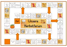 Vorschau - Arbeitsblätter - Herbstferien Brettspiel zum Erzählen - Seite 1