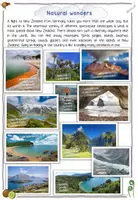 Vorschau - Arbeitsblätter - New Zealand's natural wonders (Reading/Listening/Viewing + Describing pictures) #LMPkracher2020 - Seite 1