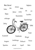 Vorschau - Arbeitsblätter - Thematische Wörtersammlung FAHRRAD - Seite 2