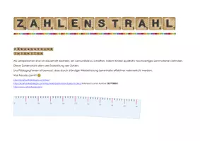 Vorschau - Stationenlernen - Zahlenstrahl - Deckblatt