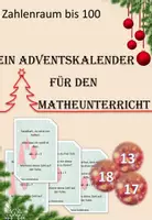 Vorschau - Aufgabenkarten - Mathe-Adventskalender im Zahlenraum 100 - Deckblatt