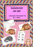 Vorschau - Unterrichtsreihen - Der Igel -Unterrichtseinheit für die 1. Klasse #happyhalloween24 - Deckblatt