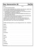 Vorschau - Arbeitsblätter - Test: Nomen - Deckblatt