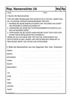 Vorschau - Arbeitsblätter - Test: Nomen - Seite 1