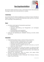 Vorschau - Arbeitsblätter - Deutsch - Buchpräsentation Bewertungsraster - Seite 1
