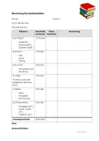Vorschau - Arbeitsblätter - Deutsch - Buchpräsentation Bewertungsraster - Seite 2