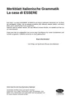 Vorschau - Poster - La casa di ESSERE - Italienische Grammatik: passato prossimo - Seite 1