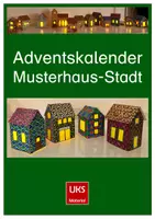 Vorschau - Mal- und Bastelvorlagen - Adventskalender Musterhaus-Stadt zum Basteln - Deckblatt