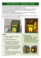 Vorschau - Mal- und Bastelvorlagen - Adventskalender Musterhaus-Stadt zum Basteln - Seite 1