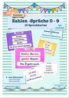 Vorschau - Poster - Spruchkarten für die Zahleneinführung 0 - 9 (2-fach differenziert) - kostenlos - Deckblatt