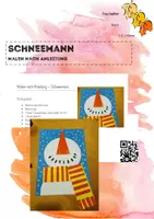Vorschau - Mal- und Bastelvorlagen - Malen nach Anleitung - Schneemann - Deckblatt