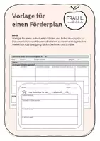 Vorschau - Anderer Materialtyp - Vorlage für einen individuellen Förder- und Entwicklungsplan - Deckblatt