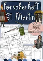 Vorschau - Unterrichtsreihen - Forscherheft Sankt Martin - Aufgaben zum Nacherzählen der Mantelteilung - Deckblatt
