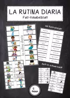 Vorschau - Arbeitsblätter - La rutina diaria - Falt-Vokabelblatt (Tagesablauf) - Deckblatt