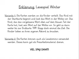 Vorschau - Spiele - Lesespiel/Lesedomino „Winter“ (1./2. Klasse) - Seite 2