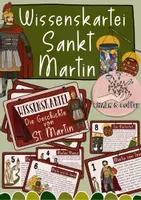 Vorschau - Stationenlernen - Wissenskartei Sankt Martin - Lesekarten zur Mantelteilungserzählung - Deckblatt