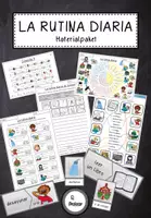 Vorschau - Arbeitsblätter - La rutina diaria - Materialpaket (Tagesablauf) - Deckblatt