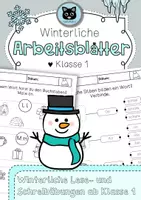 Vorschau - Arbeitsblätter - Arbeitsblätter für den Winter | Deutsch | Klasse 1 - Deckblatt