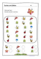 Vorschau - Arbeitsblätter - Frühling - Zählbilder - Suchen & Zählen ZR 10 - 1 - Visuelle Wahrnehmung - Numerische Basiskompetenzen - Seite 3