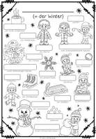 Vorschau - Arbeitsblätter - der Winter - Bildwörterbuch - Seite 1