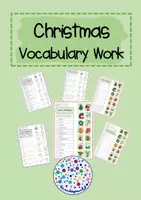 Vorschau - Arbeitsblätter - Christmas Words - Vocabulary Work: 3-fach differenziert - Deckblatt