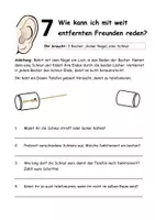 Vorschau - Arbeitsblätter - Wir bauen ein Dosen-Telefon! Ein spannendes Experiment zum Thema Hören - Deckblatt