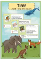 Vorschau - Bildkarten - Tiere - erste Sachtexte lesen und abschreiben - Deckblatt