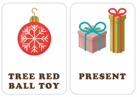 Vorschau - Spiele - English christmas / weihnachten flashcards with word cards - Seite 1