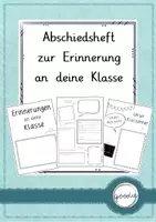 Vorschau - Mal- und Bastelvorlagen - Abschiedsheft für Mitschüler*innen - Deckblatt