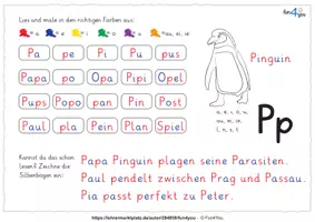 Vorschau - Arbeitsblätter - Erstes Lesen 2 - Silben lesen und ausmalen - Seite 3