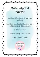 Vorschau - Spiele - Materialpaket Übungskiste Wetter - Deckblatt