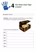 Vorschau - Stundenentwürfe - Was können meine Finger ertasten? - Ein Experiment - Deckblatt