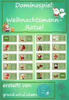 Vorschau - Spiele - kostenloses Dominospiel "Weihnachtsmänner" 2-fach differenziert - Deckblatt
