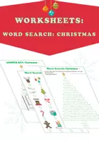 Vorschau - Arbeitsblätter - New Year tree word Search Christmas / Happy New Year topic - Deckblatt