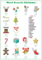 Vorschau - Arbeitsblätter - New Year tree word Search Christmas / Happy New Year topic - Seite 2