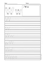 Vorschau - Arbeitsblätter - Arbeitsblätter Buchstabe W Druckschrift, Buchstabeneinführung, DaZ, Deutsch - Seite 2
