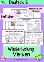 Vorschau - Arbeitsblätter - Übung und Wiederholung Verben (Heft) - Deckblatt
