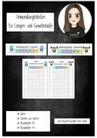 Vorschau - Arbeitsblätter - Umwandlungstabellen für Längen- und Gewichtsmaße - Deckblatt