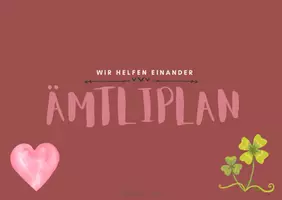 Vorschau - Aufgabenkarten - achtsamer Ämtliplan mit Glück und Liebe - Deckblatt