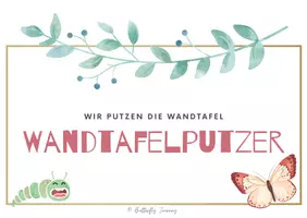 Vorschau - Stundenentwürfe - achtsamer Ämtliplan mit Raupe und Schmetterling - Seite 1