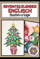 Vorschau - Mal- und Bastelvorlagen - Englisch Adventskalender - Bastelvorlage - Deckblatt