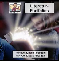 Vorschau - Arbeitsblätter - DEUTSCH: Literatur-Portfolios (für 5./6. & 7./8. Klasse) - Deckblatt