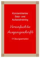 Vorschau - Arbeitsblätter - Satz- und Aufsatztraining in Vereinfachter Ausgangsschrift - Deckblatt
