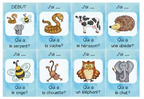 Vorschau - Spiele - "J'ai ... Qui a ...?" Tiere Französisch - Seite 2