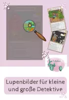 Vorschau - Aufgabenkarten - Detektiv_Lupenbilder, Leseverständnis üben - Deckblatt