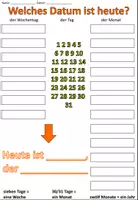Vorschau - Arbeitsblätter - AB Kalender : Welches Datum ist heute - Deckblatt