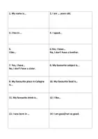Vorschau - Arbeitsblätter - A1- Englisch - Presenting myself- writing- speaking - Seite 3