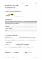 Vorschau - Test - Vocabulary test access 3 unit 2 part B Englisch Jg. 7 - Deckblatt